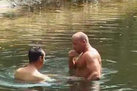 2 men pound In Forest