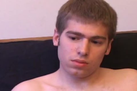 brunette hair boy Strokes His wang And Cums A Lot