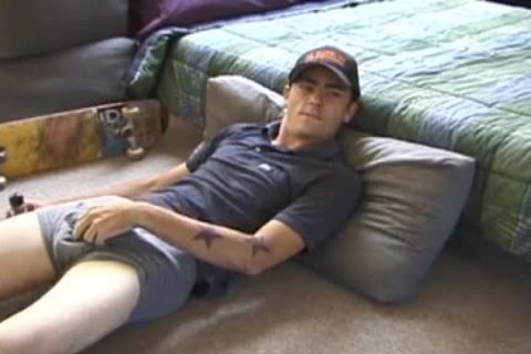 Stroking amateur Straight twink Zack