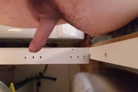 Washing The Dishes in nature's garb. Floppy Precum penis Wobble