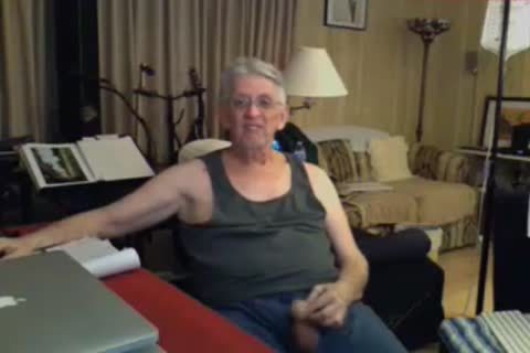 grand-dad cum On webcam