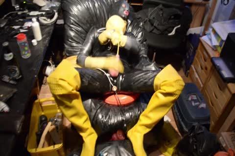 RubberPigs Solo Fetish Play