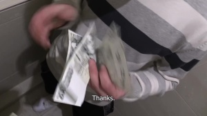 amateur pal sucks knob in public pub