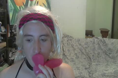filthy CD kissing Pink sex tool