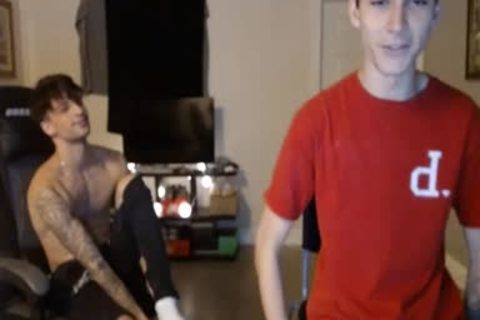 2 young fellows Caressing Their dongs