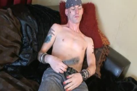 Fievel Tatted Pierced Rocker With hairy Balls