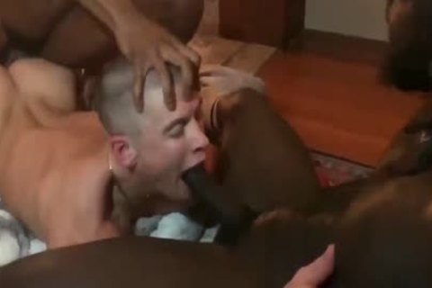 Smoking filthy bare Interracial bunch poke