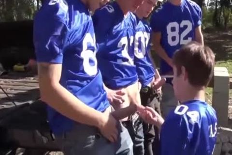 A gay Pack With large knobs. Outdoor gay group sex