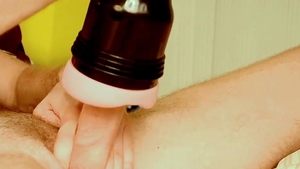 FetishMen: Thick huge black cock Cal Parker pumping