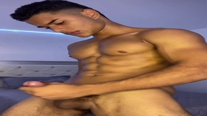 EastBoys.com - Hairy muscled latino gay cumshot on webcam